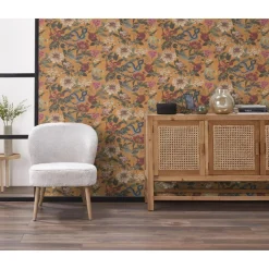 Kwantum Vliesbehang*Behang Angela Oker