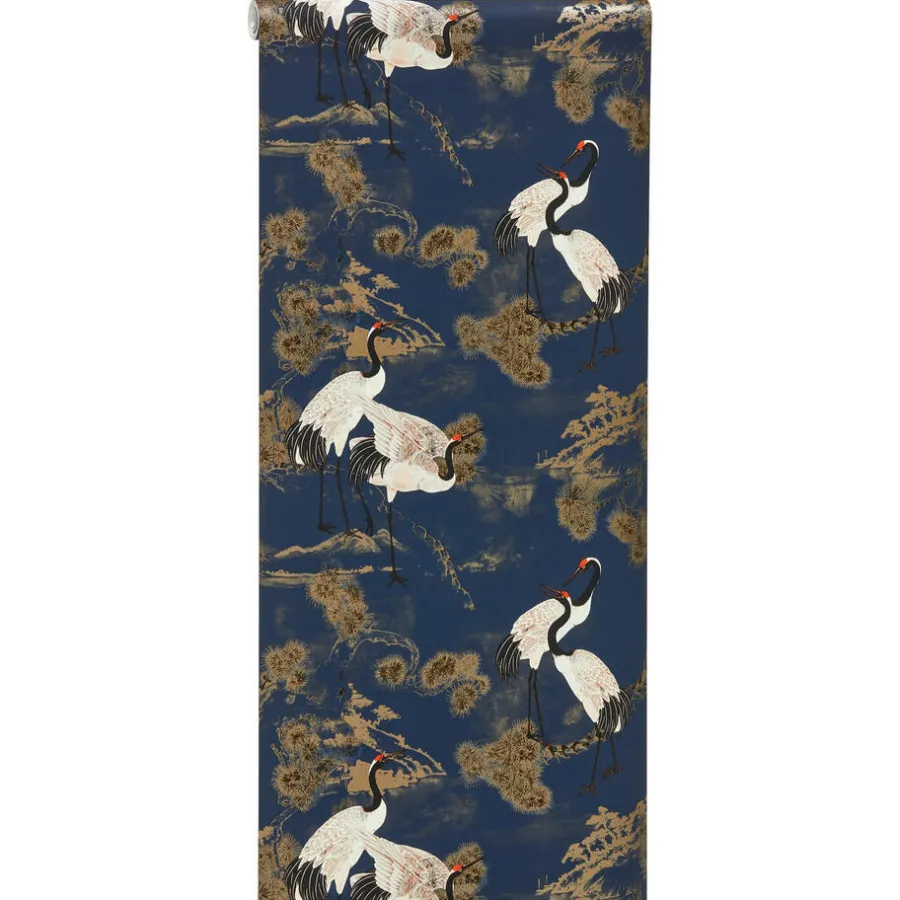 Kwantum Vliesbehang*Behang Anna Blauw