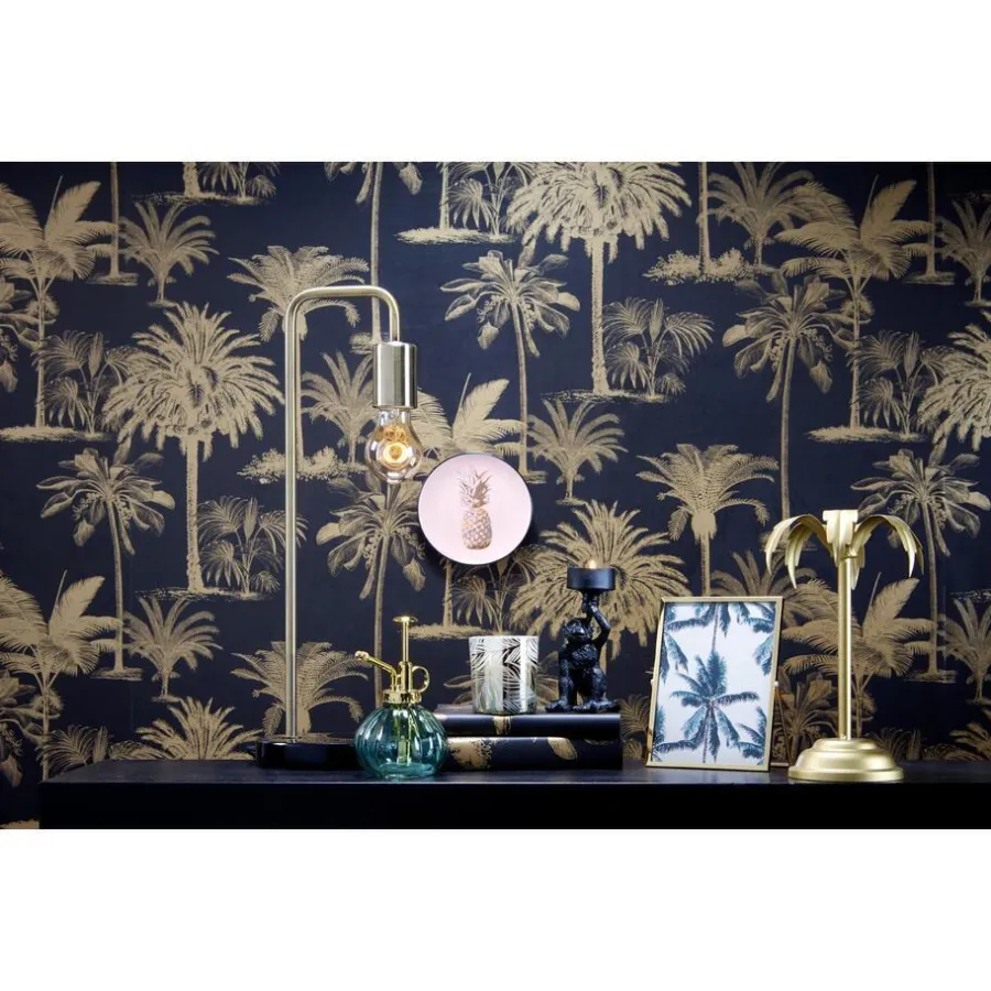 Kwantum Vliesbehang*Behang Manouk Zwart