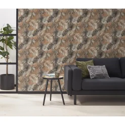 Kwantum Vliesbehang*Behang Merel Bruin