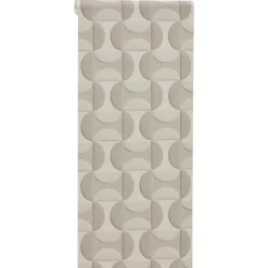 Kwantum Vliesbehang*Behang Nova Taupe