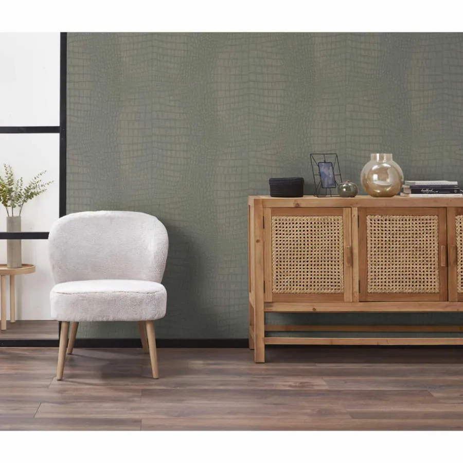 Kwantum Vliesbehang*Behang Ravi Groen