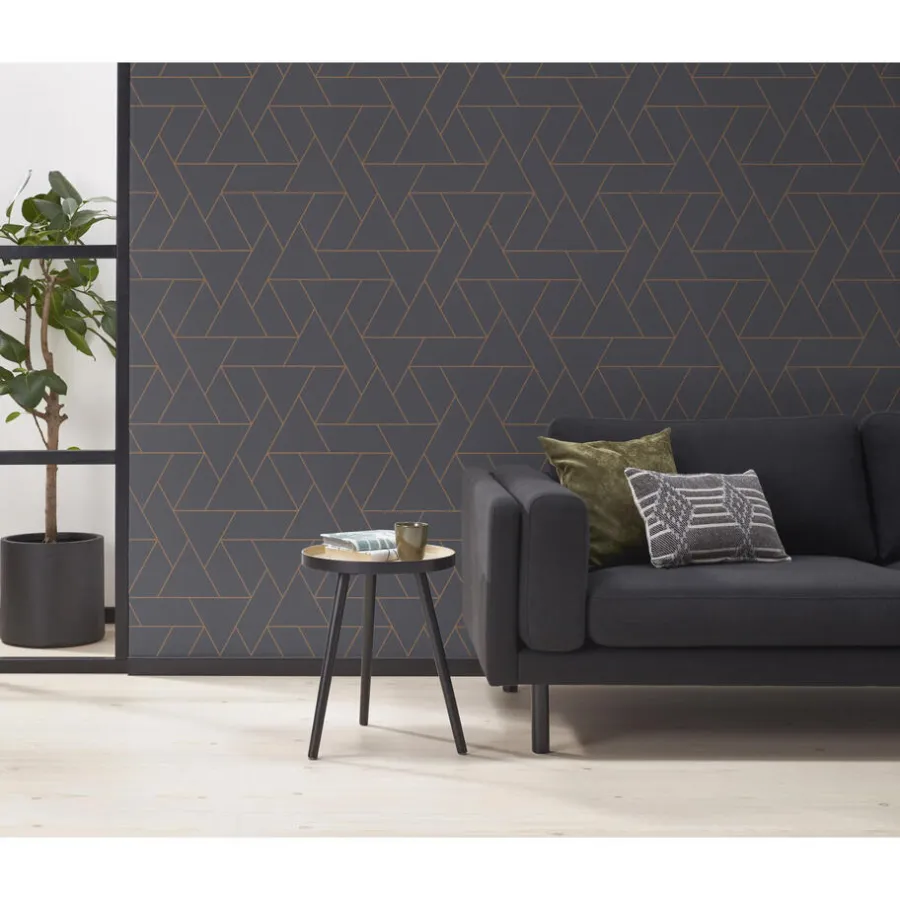 Kwantum Vliesbehang*Behang Ties Antraciet