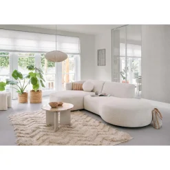 Kwantum Bijzettafels*Bijzettafel Brez Marmer Taupe ø 60x38 Cm