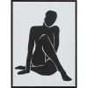 Kwantum Wanddecoratie*Canvas Woman Zwart