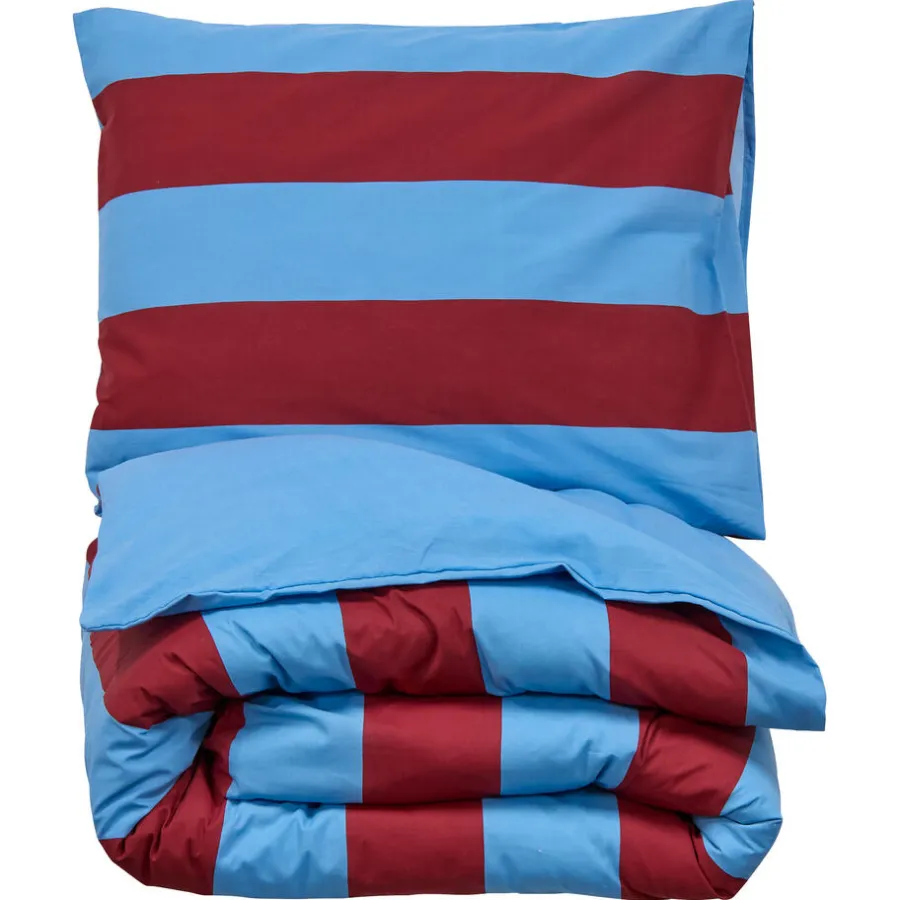 Kwantum Dekbedovertrekken|Beddengoed*Dekbedovertrek Ezra - Blauw/rood 140x220 Cm 140X220CM