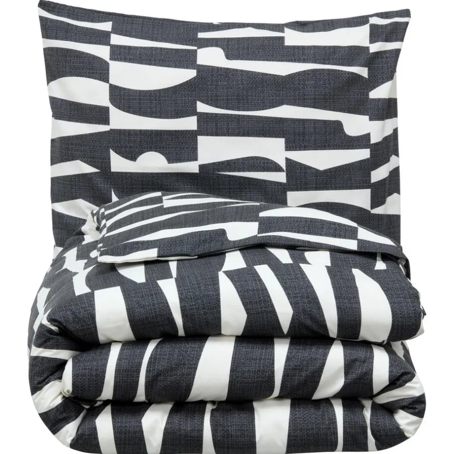 Kwantum Dekbedovertrekken|Beddengoed*Dekbedovertrek Flanel Ozzie Zwart Wit 140x220 Cm 140X220CM