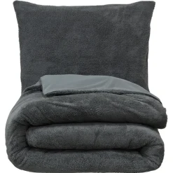 Kwantum Beddengoed*Dekbedovertrek Teddy Antraciet 140x220 Cm 140X220CM