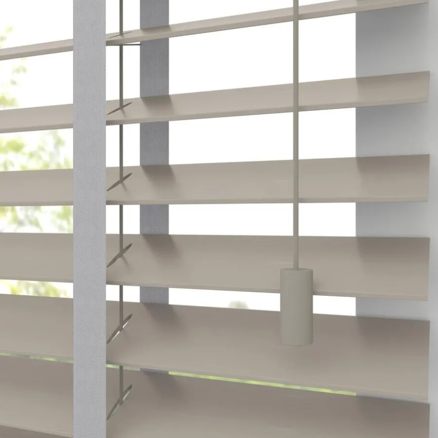 Kwantum Houten Jaloezieën|Jaloezieën*Fenstr Bamboe Jaloezie Wessel 50mm Taupe