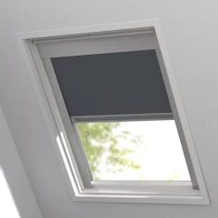 Kwantum Rolgordijnen|Dakraam Rolgordijnen*Fenstr Dakraam Rolgordijn Dave Verduisterend Antraciet