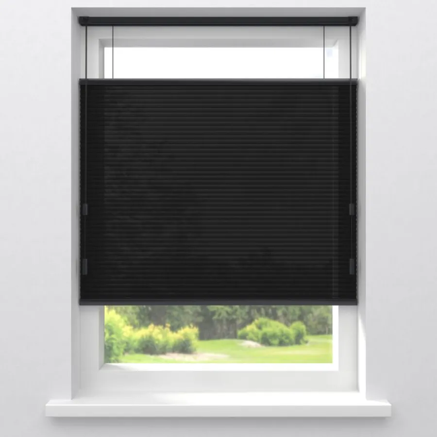 Kwantum Plisségordijnen*Fenstr Dubbel Plissé Dewi Lichtdoorlatend Zwart