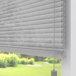 Kwantum Plisségordijnen*Fenstr Dubbel Plissé Puck Lichtgrijs Lichtdoorlatend