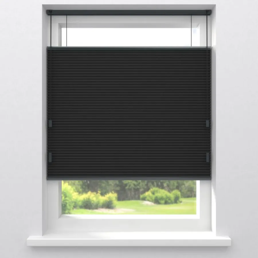 Kwantum Plisségordijnen|Isolerende Gordijnen*Fenstr Dubbel Plissé Thirza Verduisterend Zwart