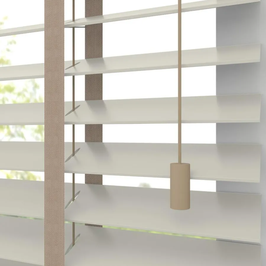 Kwantum Houten Jaloezieën|Jaloezieën*Fenstr Houten Jaloezie Hein 50mm Zand