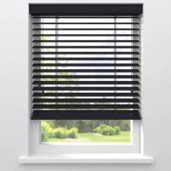 Kwantum Houten Jaloezieën|Jaloezieën*Fenstr Houten Jaloezie Hein 50mm Zwart