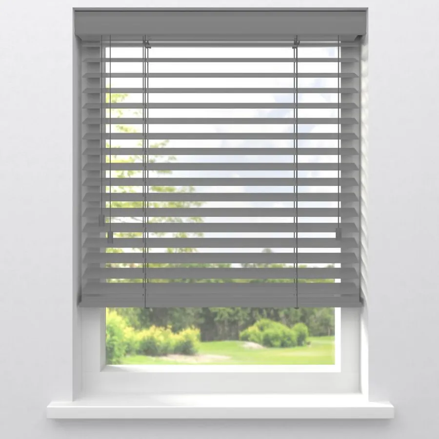 Kwantum Aluminium Jaloezieën|Houten Jaloezieën*Fenstr Houten Jaloezie Theun 65mm Grijs
