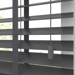 Kwantum Houten Jaloezieën|Jaloezieën*Fenstr Houten Jaloezie Wouter Donker Grijs 50mm Dr.Grijs