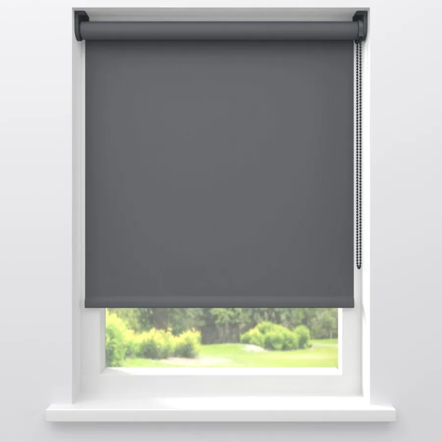 Kwantum Rolgordijnen*Fenstr Rolgordijn Mara Verduisterend Antraciet