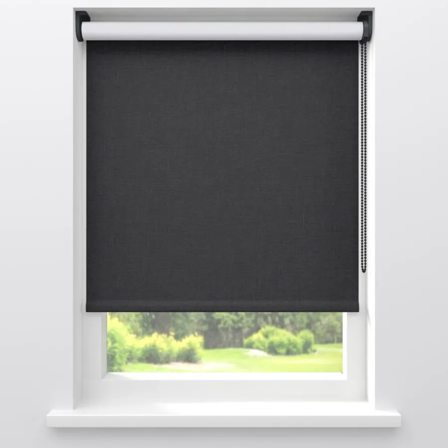 Kwantum Rolgordijnen*Fenstr Rolgordijn Sara Verduisterend Antraciet