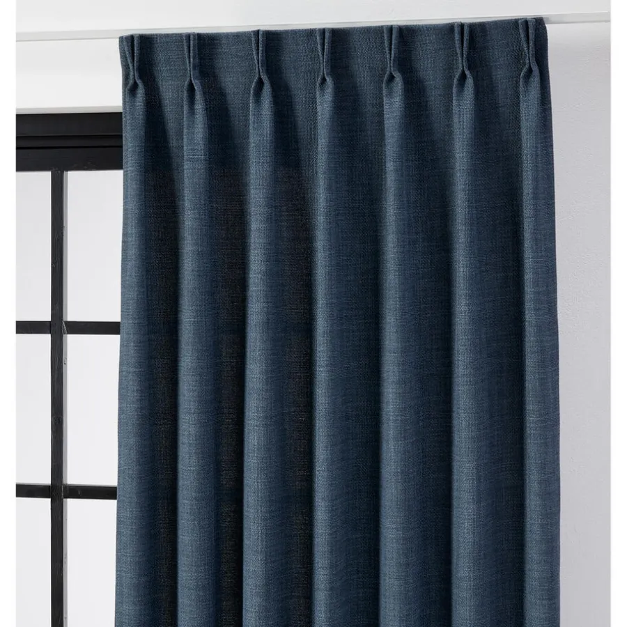 Kwantum Vouwgordijnen|Gordijnen*Gordijn Kaat Donkerblauw Dr.Blauw