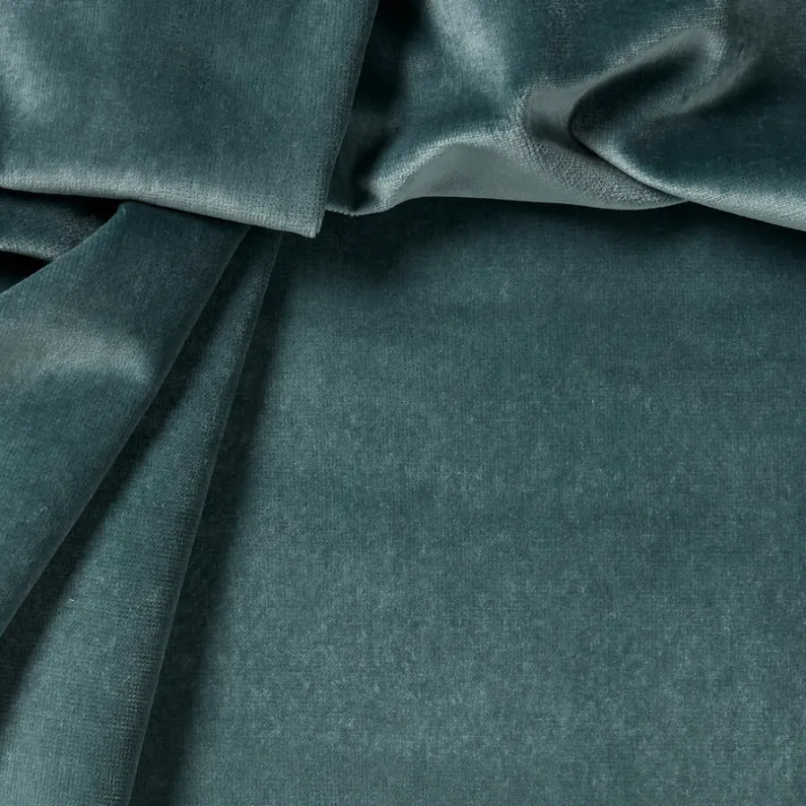 Kwantum Vouwgordijnen|Gordijnen*Gordijn Velours Romeo blauw Grijs