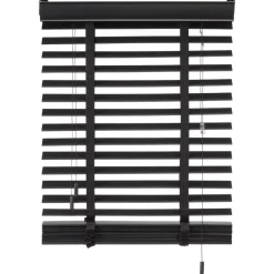 Kwantum Jaloezieën*Houtlook Jaloezie Ravi Zwart 50mm 180x175 Cm 180X175CM