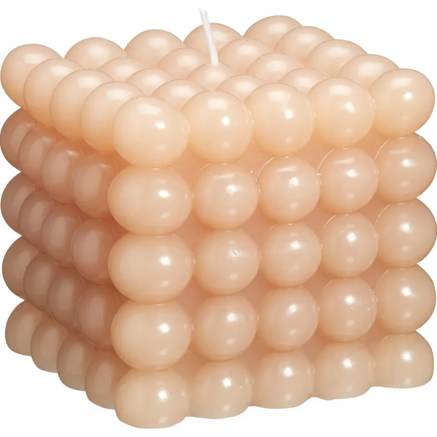 Kwantum Kaarsen & Theelichten|Kaarsen & Theelichten*Kaars Cube Beige