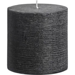 Kwantum Kaarsen & Theelichten|Kaarsen & Theelichten*Kaars Rustiek Zwart 10x10 Cm 010X010CM