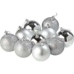 Kwantum Kerstballen & Kerstornamenten*Kerstbal 10 Stuks Zilver