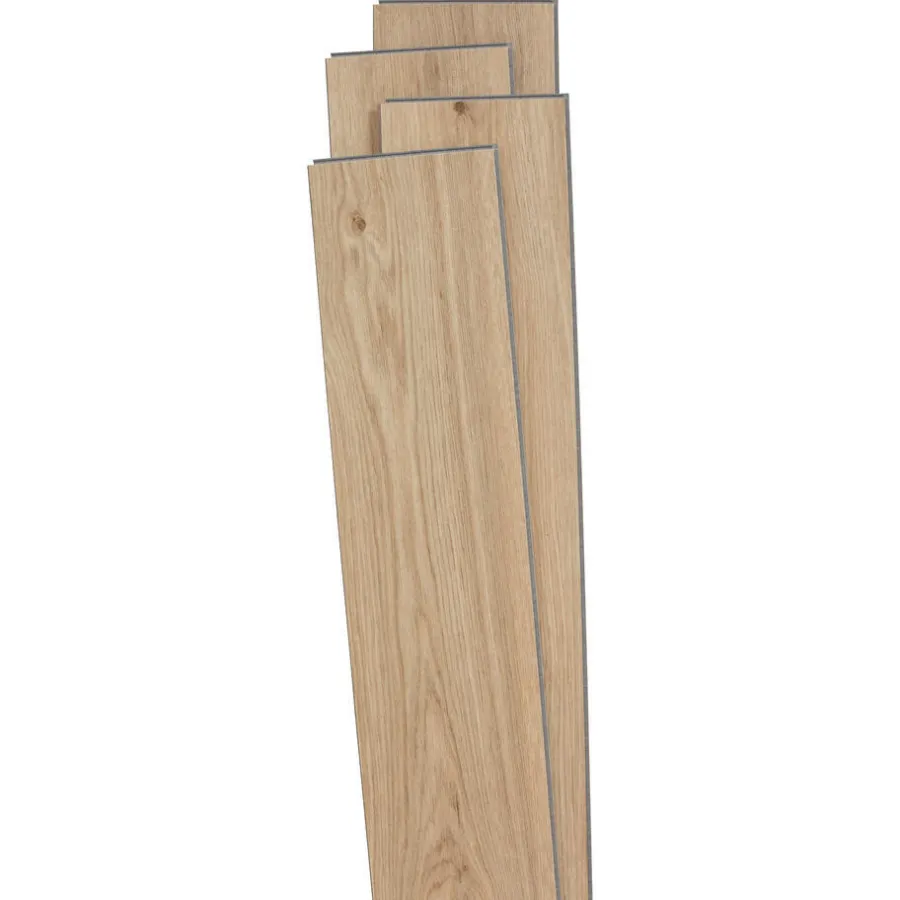 Kwantum Klik Pvc-Vloeren*Klik PVC Hanson Naturel Eiken Je berekent hoeveel meters je nodig hebt door lengte en breedte in te vullen