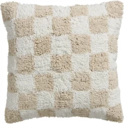 Kwantum Sierkussens*Kussen Check 45x45 Cm Beige
