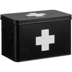 Kwantum Badkameraccessoires*Medicijnbox Zwart 20x18,5x31 Cm
