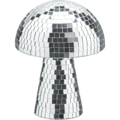Kwantum Kerstdecoratie|Decoratie Beelden*Object Paddenstoel Disco Zilver - 15x15x18 Cm