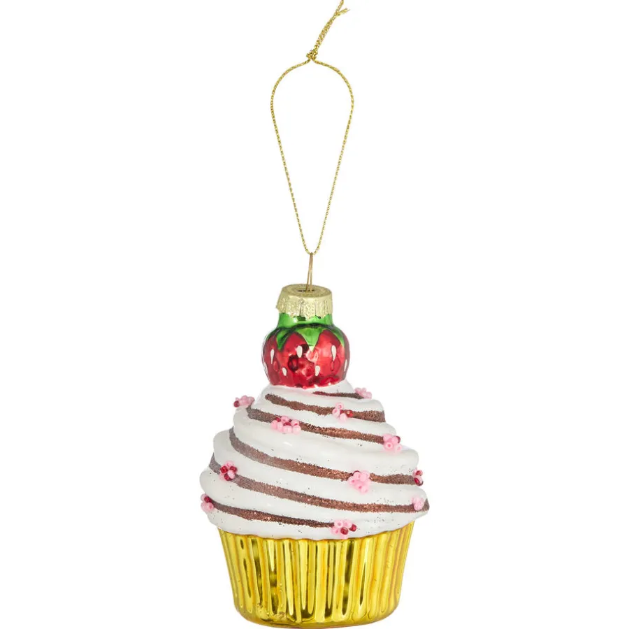 Kwantum Kerstballen & Kerstornamenten*Ornament Cupcake Aardbei
