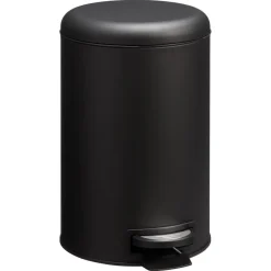 Kwantum Afvalbakken|Badkameraccessoires*Pedaalemmer 12 Liter Zwart