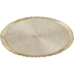 Kwantum Kerstservies|Placemats*Placemat Rond Goud