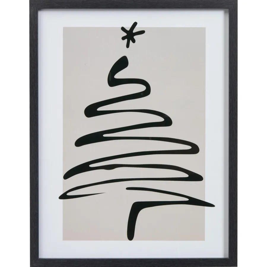 Kwantum Kerstdecoratie*Poster Kerst Wit/Zwart