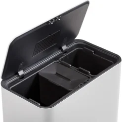 Kwantum Afvalbakken*Prullenbak Op Pootjes 25+12+5 Liter Beige