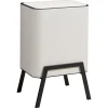 Kwantum Afvalbakken*Prullenbak Op Pootjes 2X 12,5 Liter Beige