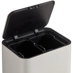 Kwantum Afvalbakken*Prullenbak Op Pootjes 2X 12,5 Liter Beige