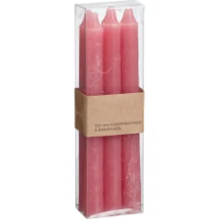 Kwantum Kaarsen & Theelichten|Kaarsen & Theelichten*S/6 Dinerkaars Rustiek Roze