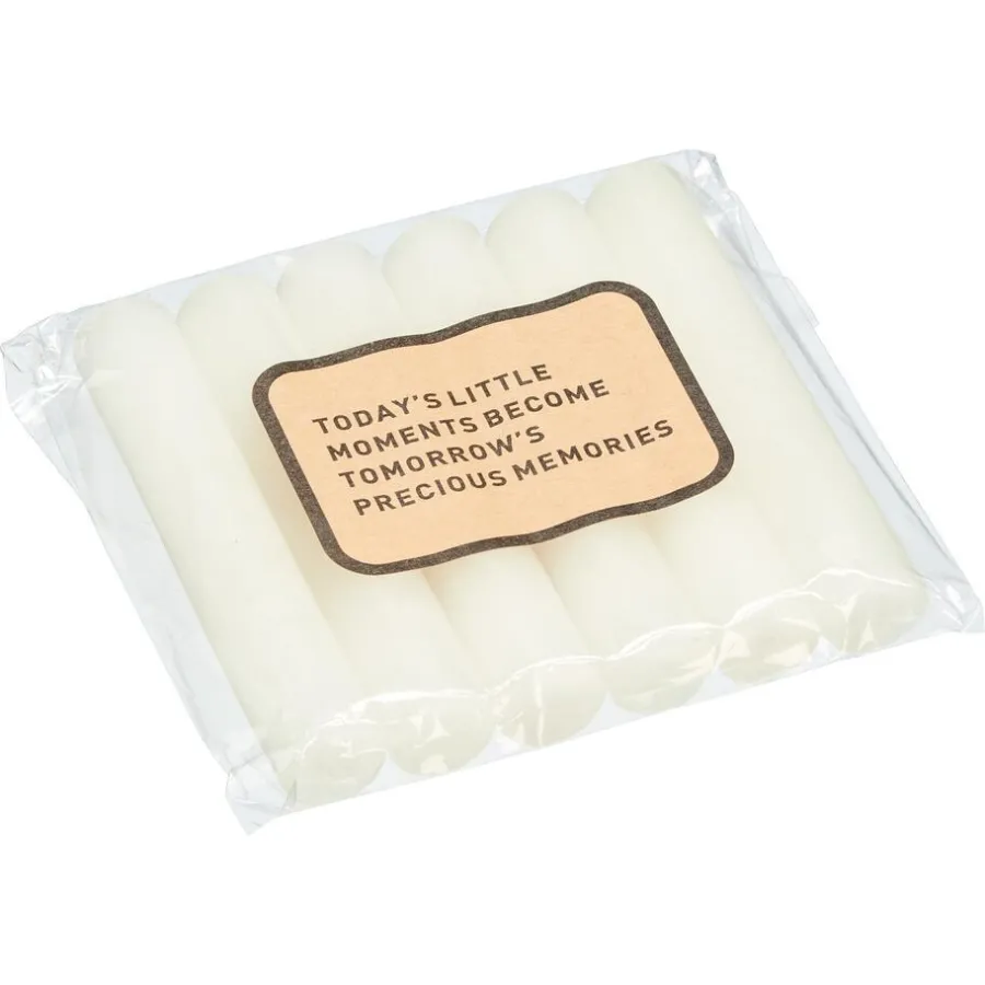 Kwantum Kaarsen & Theelichten|Kaarsen & Theelichten*S/6 Dinerkaars Wit