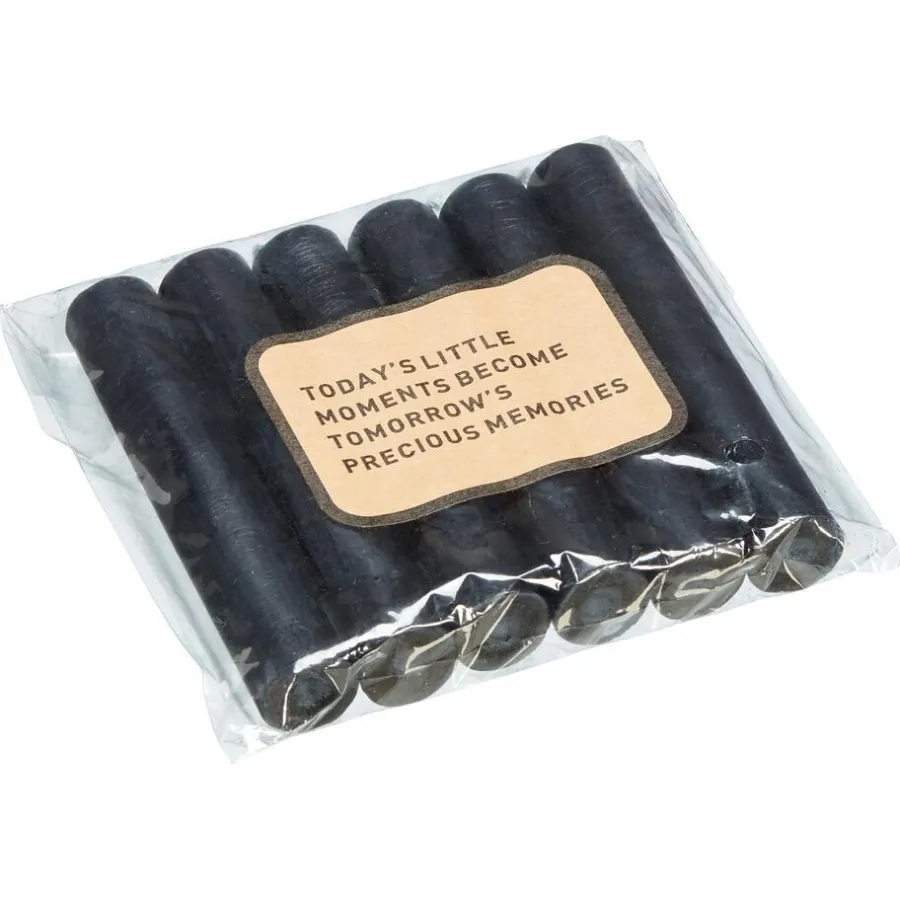 Kwantum Kaarsen & Theelichten|Kaarsen & Theelichten*S/6 Dinerkaars Zwart