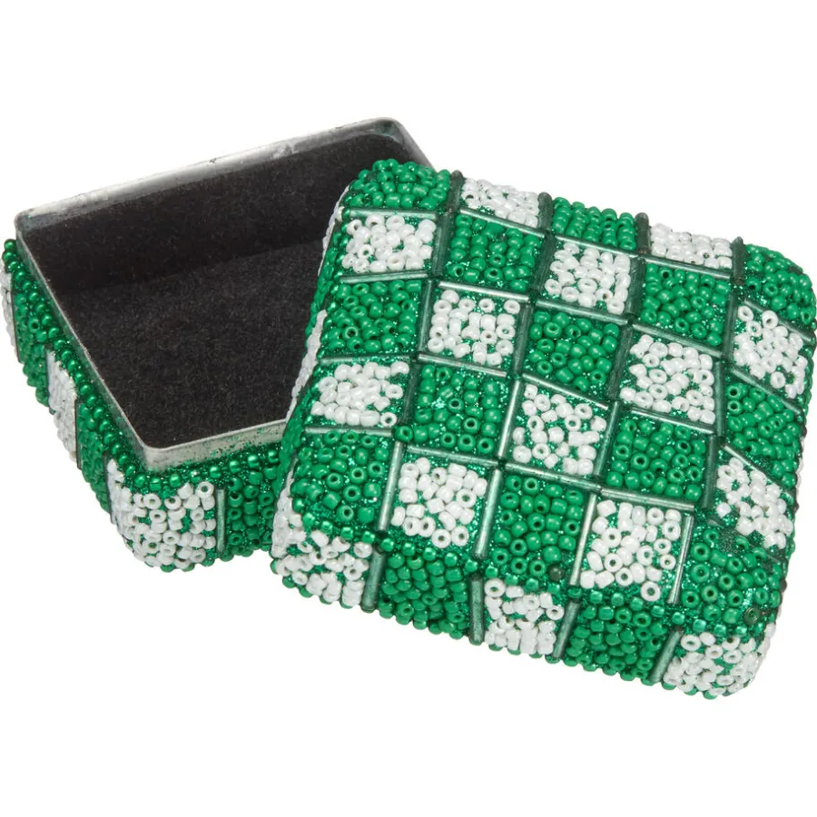 Kwantum Decoratieve Opbergdozen*Sieradendoosje Blocked Groen