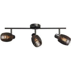 Kwantum Spots*Spot Apulu Zwart 3-lichts 03-lichts