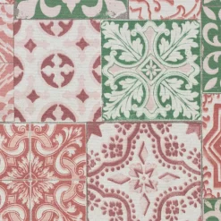 Kwantum Stoffen*Stof Portia Groen/Rood