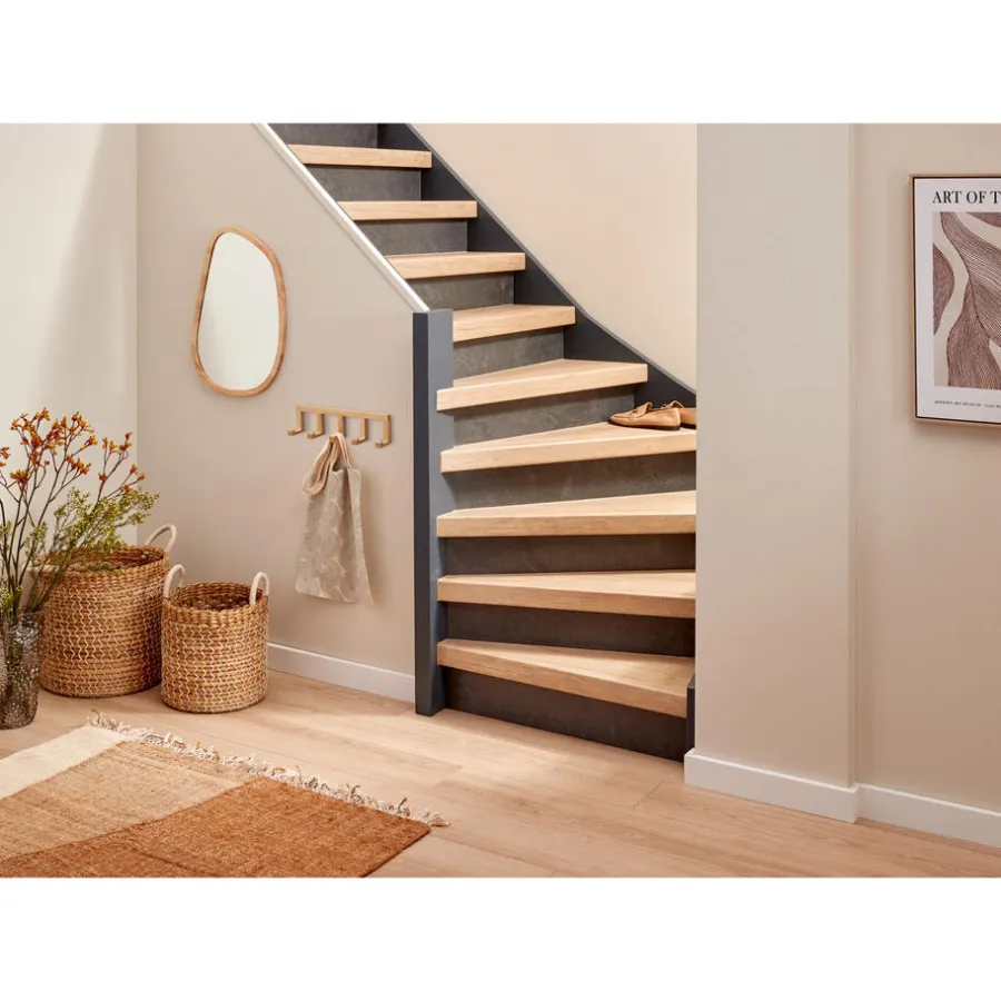 Kwantum Traprenovatie & Trapbekleding*Stootbord Concrete Antraciet 2st - 90cm