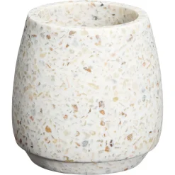 Kwantum Badkameraccessoires*Tandenborstelhouder Terazzo Off-White