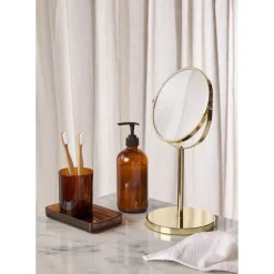 Kwantum Badkameraccessoires*Tray Apothekersglas Bruin