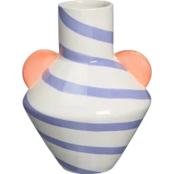 Kwantum Vazen & Potten*Vaas Spiraal Wit/Blauw